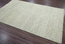 5x7 Gray, Beige Hand Knotted Abstract Tibetan 100% Wool Modern & Contemporary Oriental Area Rug