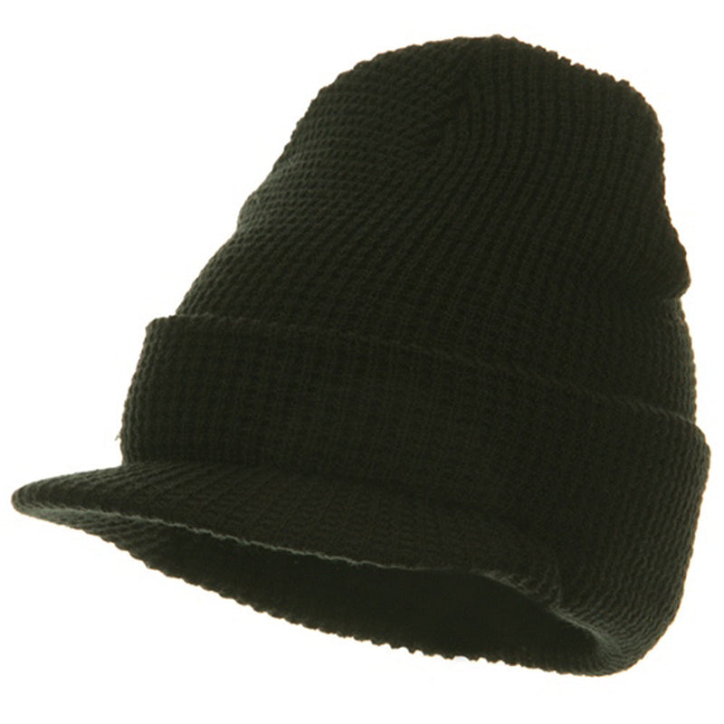 Waffle Stitch Cadet Beanie Visor