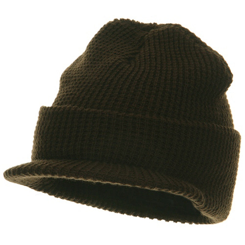 Waffle Stitch Cadet Beanie Visor
