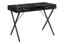Computer Desk with Marble Look Laminate and Storage Drawers by HouseOfZazla
