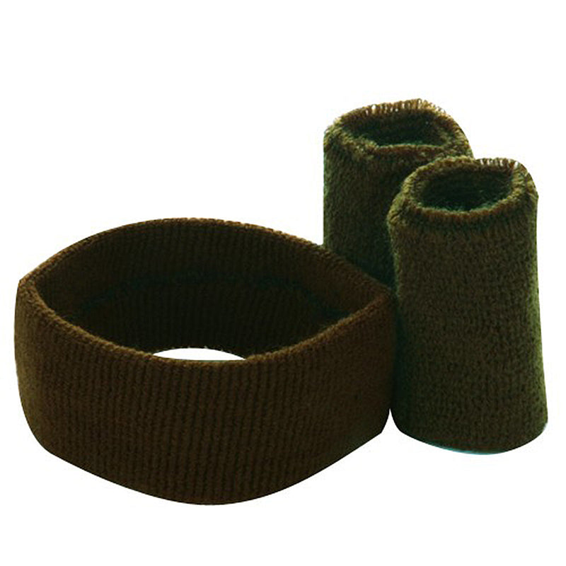 Solid Color Head and Wrist Band Set