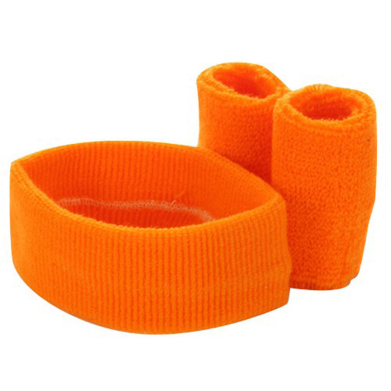 Solid Color Head and Wrist Band Set