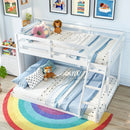 Twin Over Full Bunk Bed Low Floor Bunk Bed Frame by LJGDeals