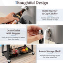 Portable Patio Cooler with Bottom Storage Shelf and Bottle Opener by LJGDeals