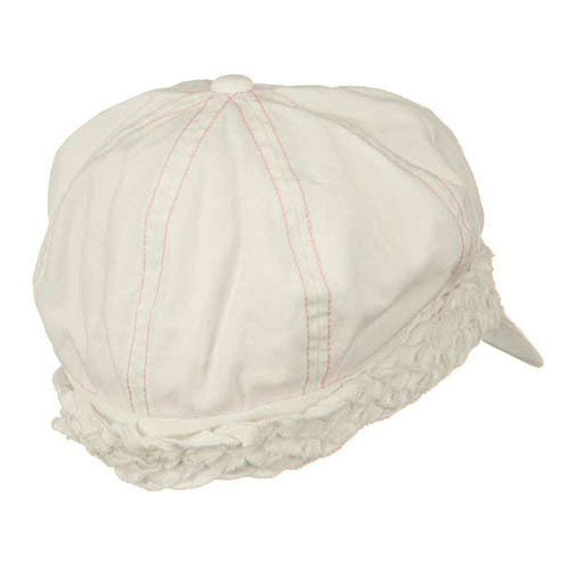 Ladies Brushed Canvas Newsboy Hat