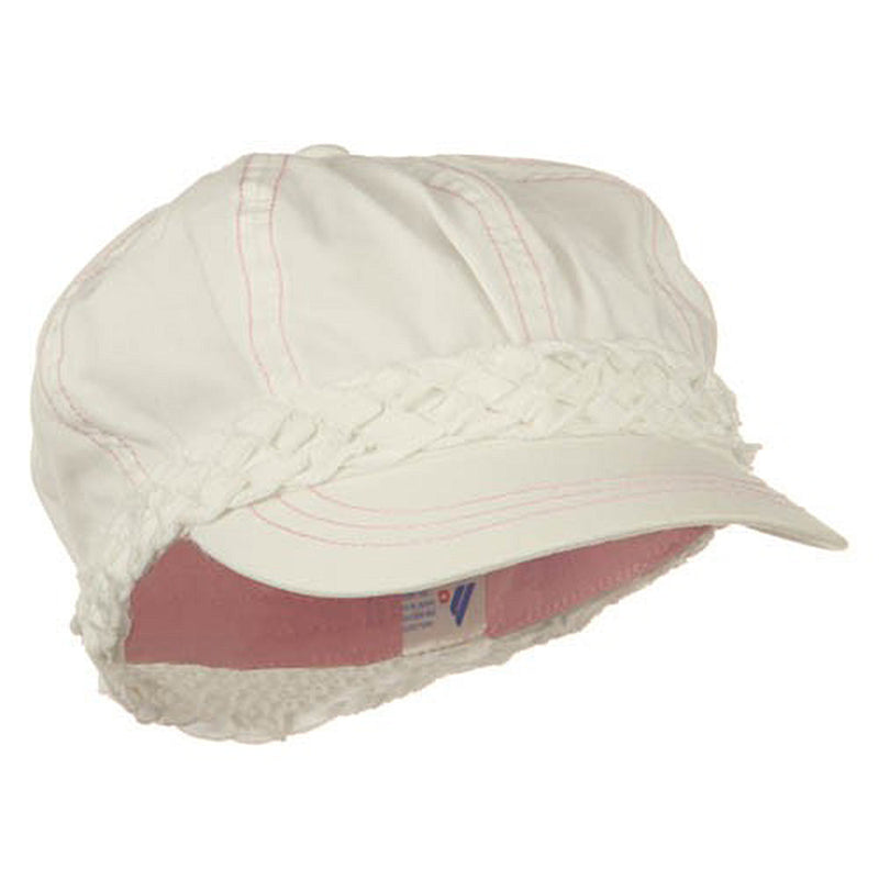 Ladies Brushed Canvas Newsboy Hat
