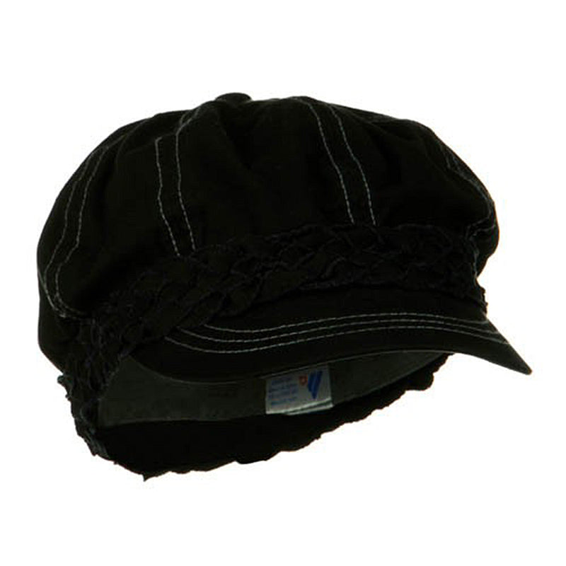 Ladies Brushed Canvas Newsboy Hat