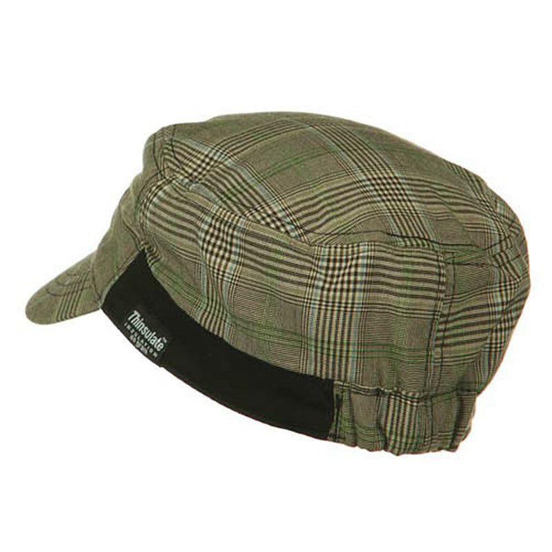 Fashion Plain Insulation Lining Army Cap