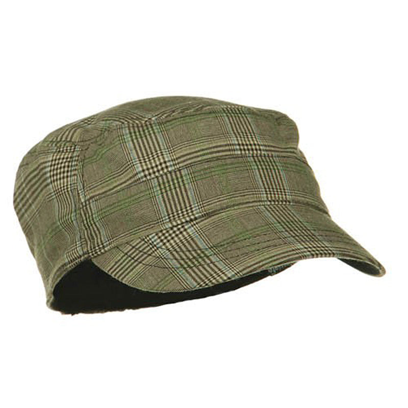 Fashion Plain Insulation Lining Army Cap