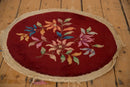 2x2 Vintage Art Deco Round Rug Mat