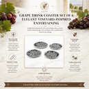 Grape Drink Coaster Set of 4 by Arthur Court Designs