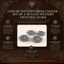 Concho Western Drink Coaster Set of 4 by Arthur Court Designs