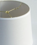 14"W x 10"H White Linen Drum Lampshade