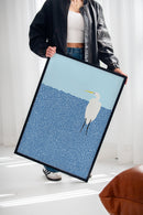 Egret in Blue Dotted Waters