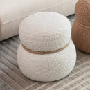 Snowman Stool With Cushion And Solid Wood Frame by Unique Piece Furniture