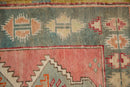 2.5x3.5 Vintage Distressed Oushak Rug
