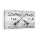 Longitude Latitude Personalized Coordinates Sign, With, Rustic Oars Paddles