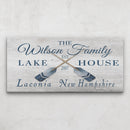 Longitude Latitude Personalized Coordinates Sign, With, Rustic Oars Paddles