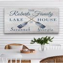 Longitude Latitude Personalized Coordinates Sign, With, Rustic Oars Paddles