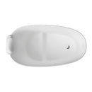 51" Solid Surface Oval Freestanding Glossy Bathtub by HouseOfZazla
