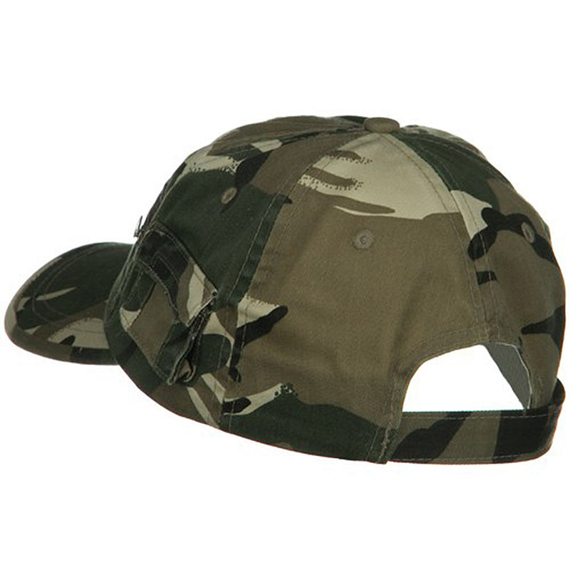 Casual Style Camo Washed Pocket Cap