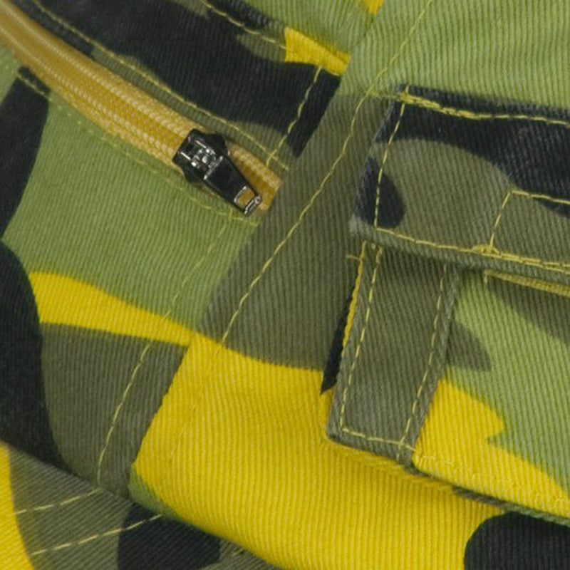 Casual Style Camo Washed Pocket Cap