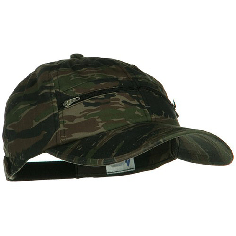Casual Style Camo Washed Pocket Cap