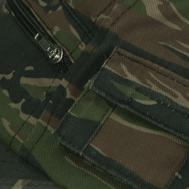 Casual Style Camo Washed Pocket Cap