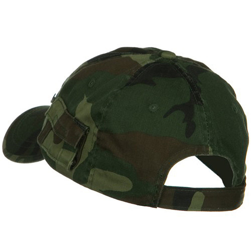 Casual Style Camo Washed Pocket Cap