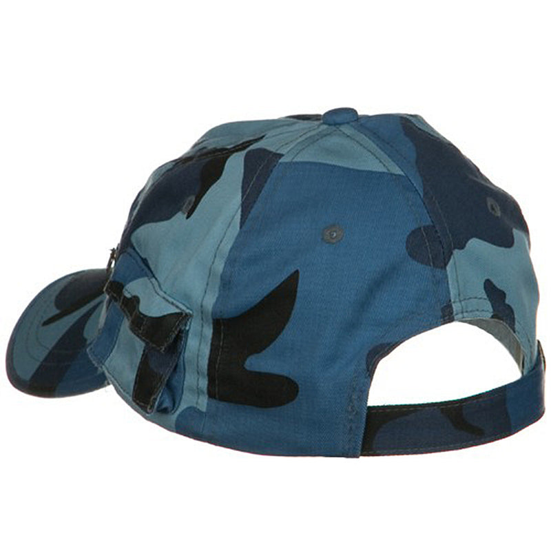 Casual Style Camo Washed Pocket Cap