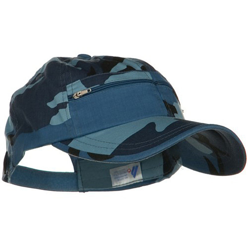 Casual Style Camo Washed Pocket Cap
