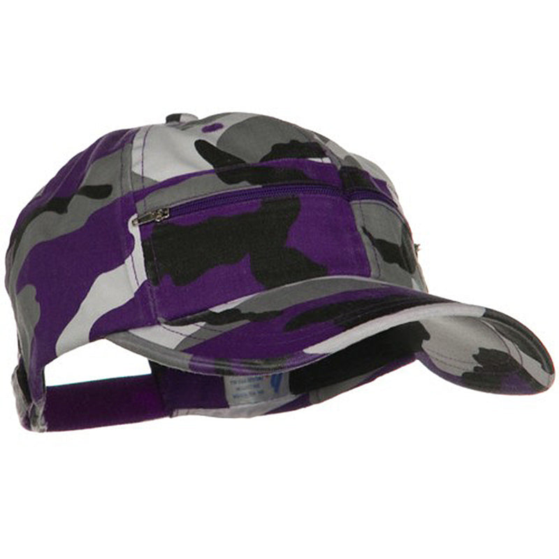 Casual Style Camo Washed Pocket Cap