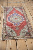 1.5x3.5 Vintage Distressed Oushak Rug Mat Runner