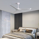 Indoor Ceiling Fan Without Light, 6 Speeds Reversible DC Motor, 3 ABS Blade Ceiling Fan White For Bedroom - White by Unique Piece Furniture