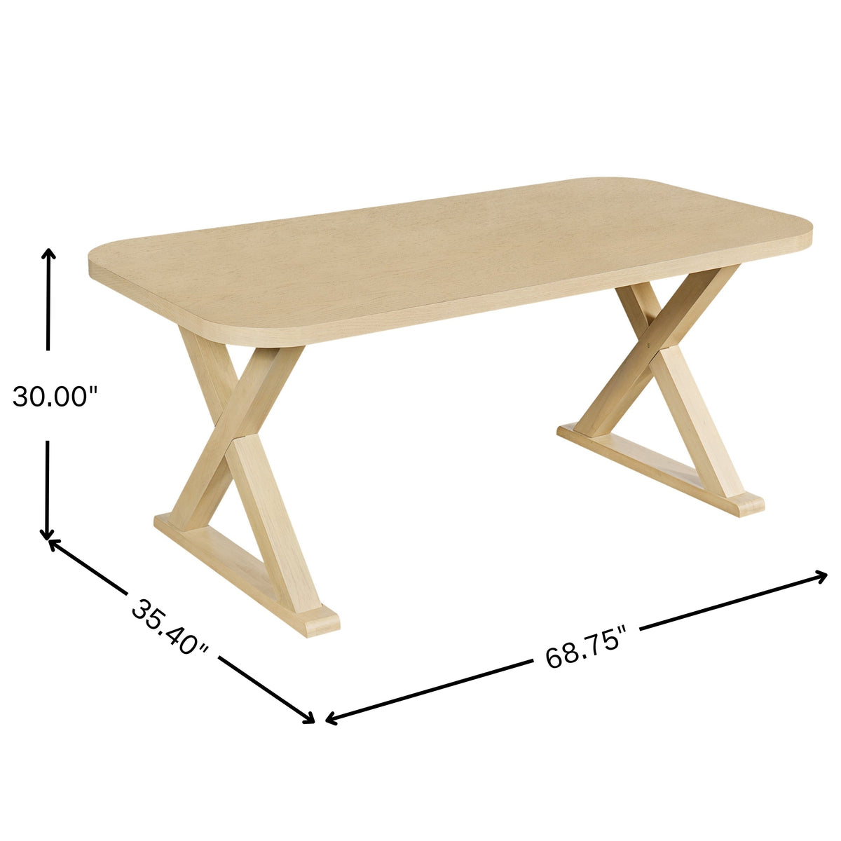 Natural Oak Veneer Dining Table, photo 4 of 10