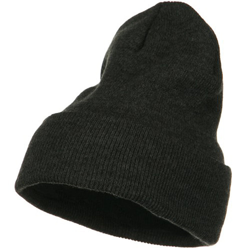 Big Stretch Plain Cuff Long Beanie