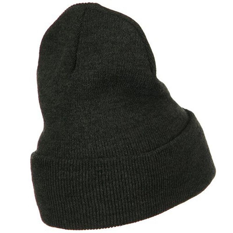 Big Stretch Plain Cuff Long Beanie