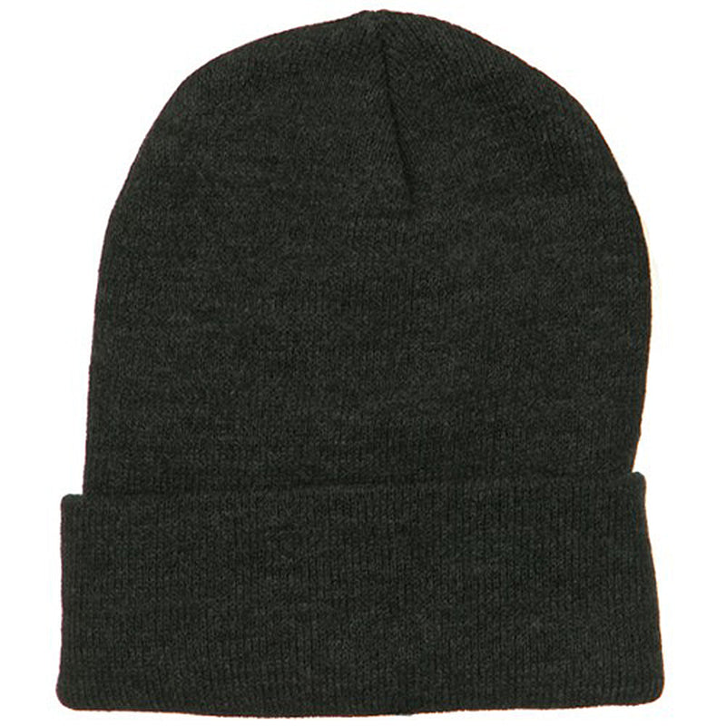Big Stretch Plain Cuff Long Beanie