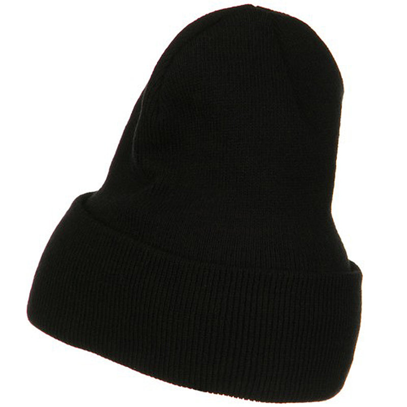 Big Stretch Plain Cuff Long Beanie
