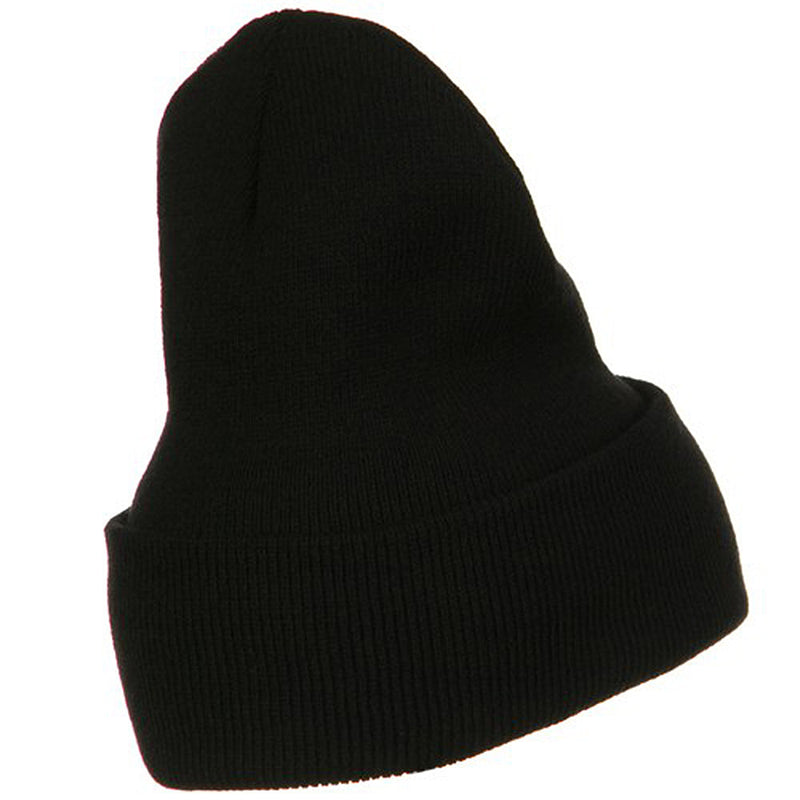 Big Stretch Plain Cuff Long Beanie