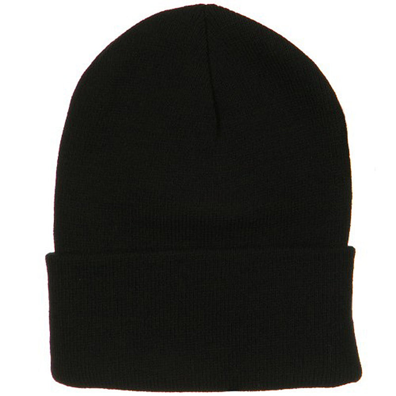 Big Stretch Plain Cuff Long Beanie