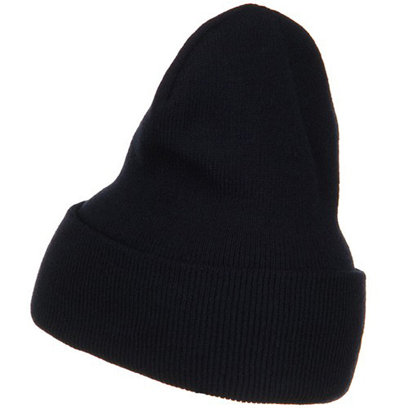 Big Stretch Plain Cuff Long Beanie