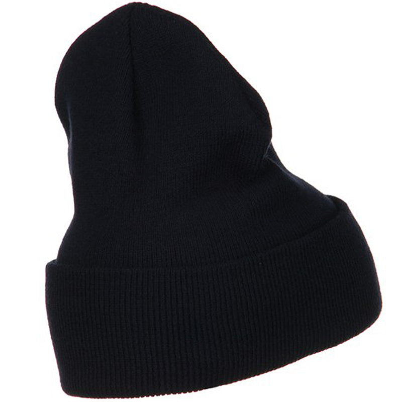 Big Stretch Plain Cuff Long Beanie