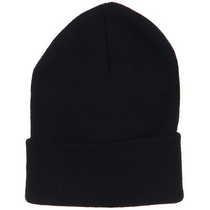Big Stretch Plain Cuff Long Beanie