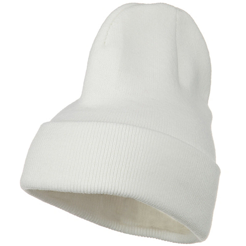 Big Stretch Plain Cuff Long Beanie