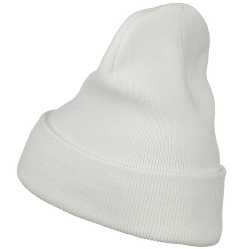 Big Stretch Plain Cuff Long Beanie