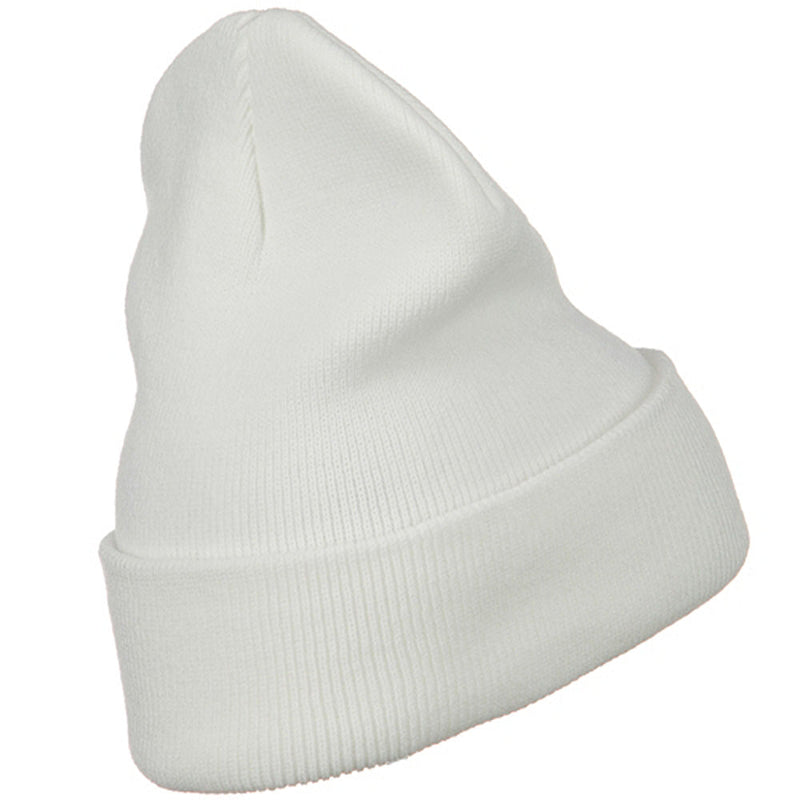 Big Stretch Plain Cuff Long Beanie