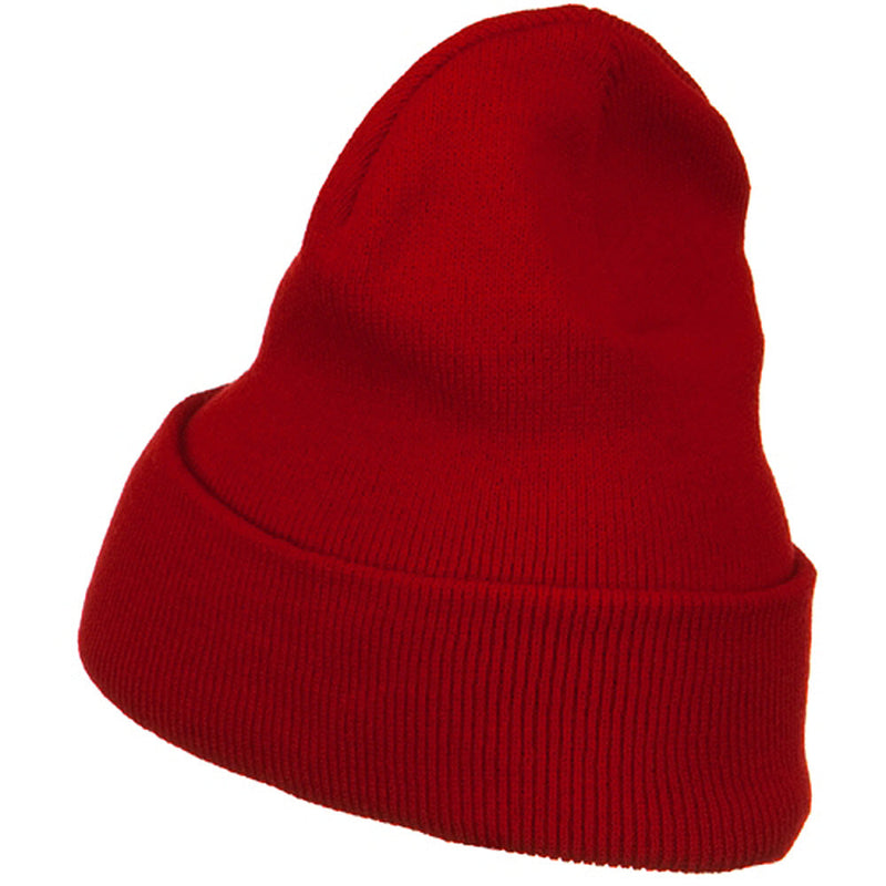 Big Stretch Plain Cuff Long Beanie