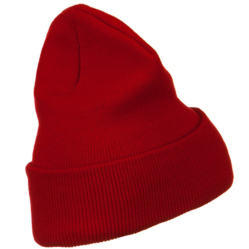 Big Stretch Plain Cuff Long Beanie