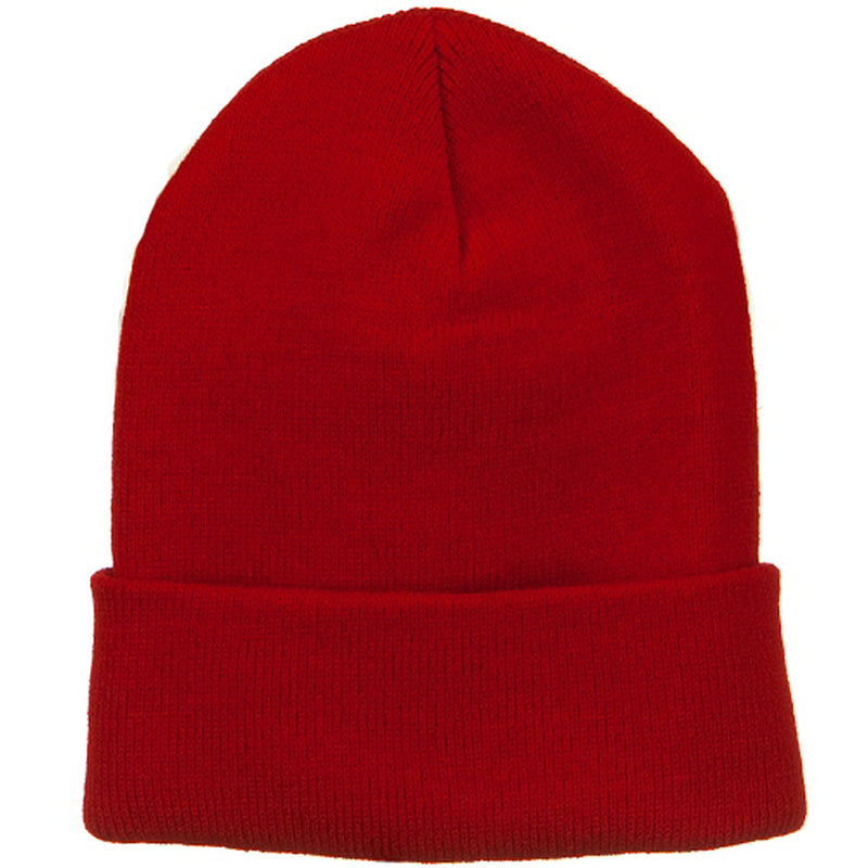 Big Stretch Plain Cuff Long Beanie